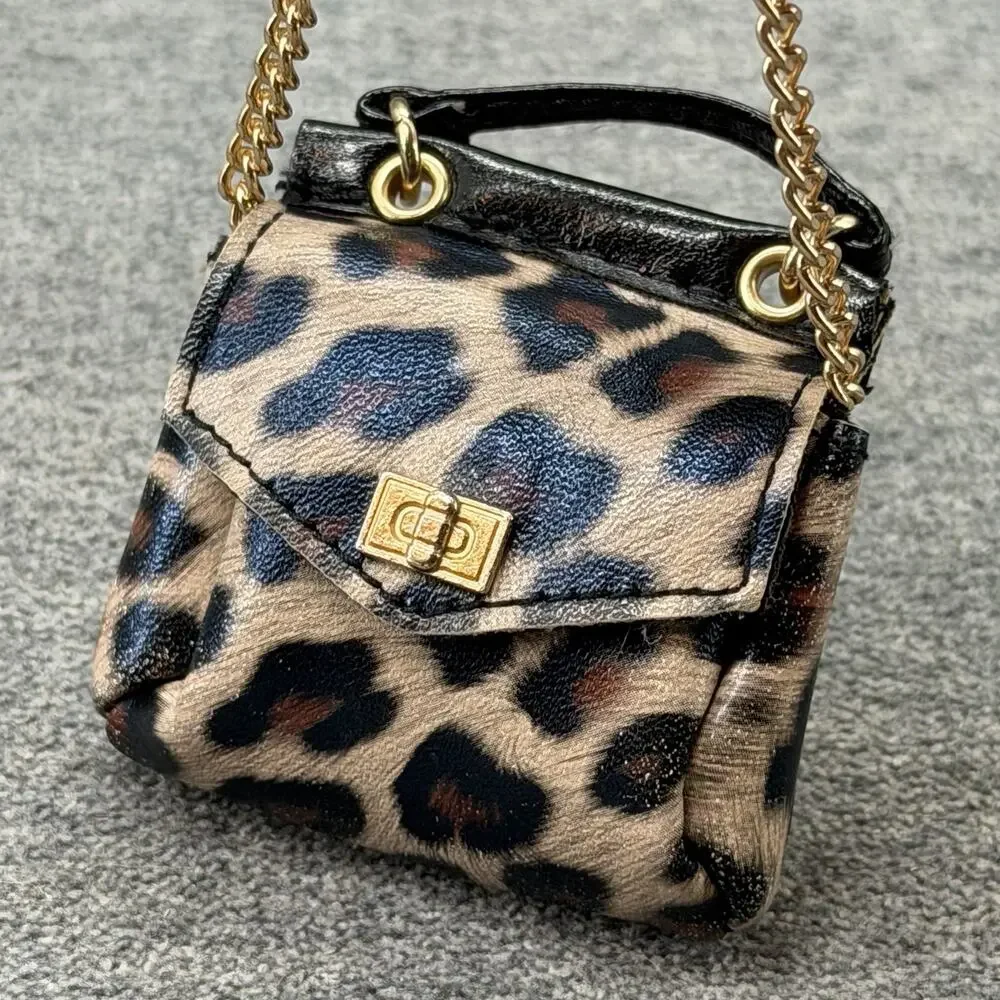 ZURU Mini Brands Fashion Series 1 Leopard Print Purse Chain Doll Handbag HTF